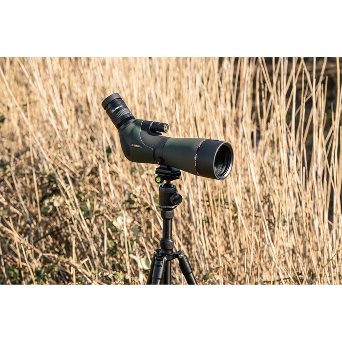 Alpen Apex XP 20-60x80mm ED Waterproof Spotting Scope Standing Up Mounted on Tripod