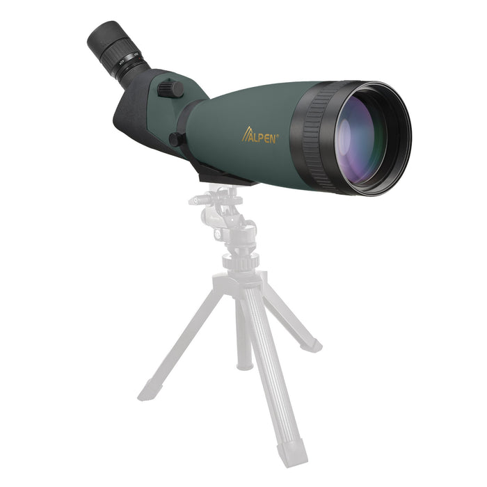 Alpen Shasta Ridge 25-75x100mm Waterproof Spotting Scope Mounted to Tripod Outline