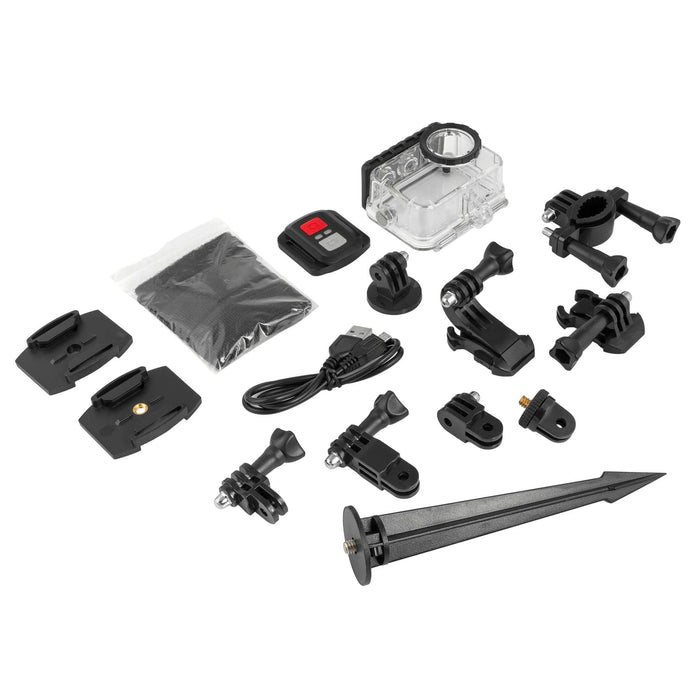Alpen Shasta Ridge Series 4K WiFi HD Action Sports Camera Package Inclusion