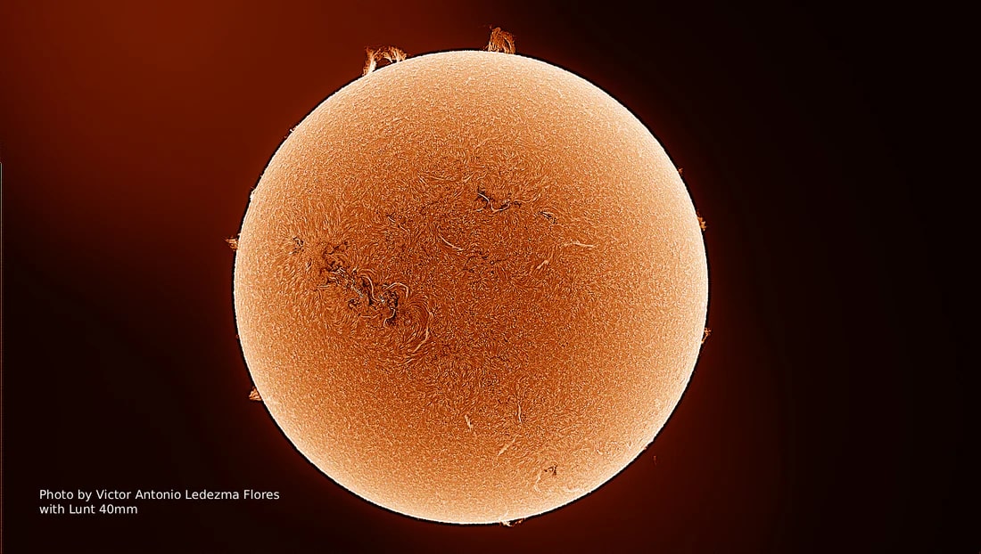 An Image Taken #3 Using the Lunt LS40F Hydrogen-Alpha Front-Mounted Etalon System - by Victor Antonio Ledezma Flores - B1200