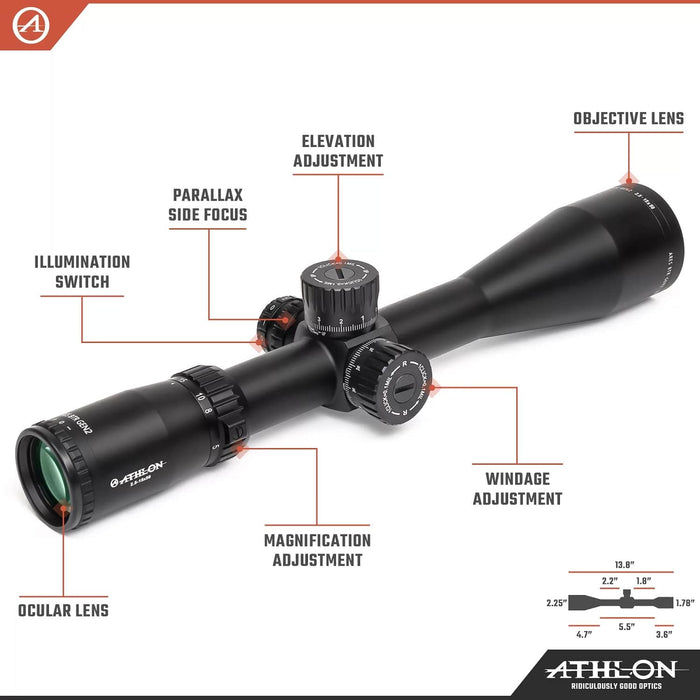 Athlon Optics Ares BTR GEN2 2.5-15x50mm APRS5 FFP IR MIL HD Riflescope Body Parts