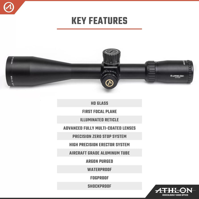 Athlon Optics Ares BTR GEN2 2.5-15x50mm APRS5 FFP IR MIL HD Riflescope Key Features