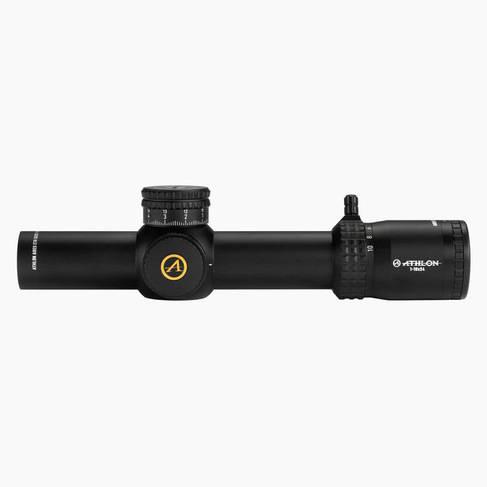 Athlon Optics Ares ETR GEN2 UHD 1-10x24mm ATMR3 FFP IR MIL Reticle Riflescope - 212110 Body Side Profile Left