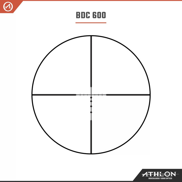 Athlon Optics Argos HMR 2-12x42mm BDC600 SFP MOA Riflescope Reticle