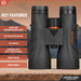 Athlon Optics Midas G2 12×50mm UHD Binoculars Features