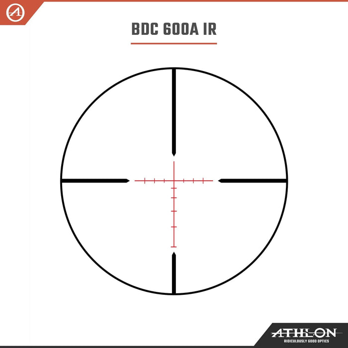 Athlon Optics Midas HMR HD 2.5-15x50mm BDC 600A Riflescope Reticle