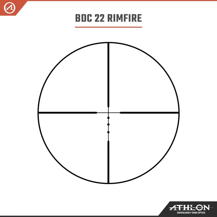 Athlon Optics Neos 4-12x40mm BDC 22 Rimfire Riflescope Reticle