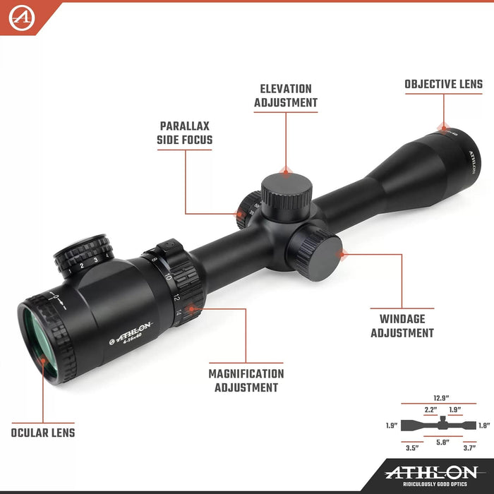 Athlon Optics Talos 4-16x40mm BDC 600 IR Riflescope Body Parts