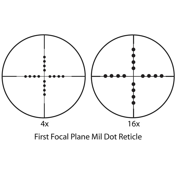 Barska 4-16x50mm Benchmark Long Range First Focal Plane Mil-Dot Rifle Scope 4x and 16x Reticle