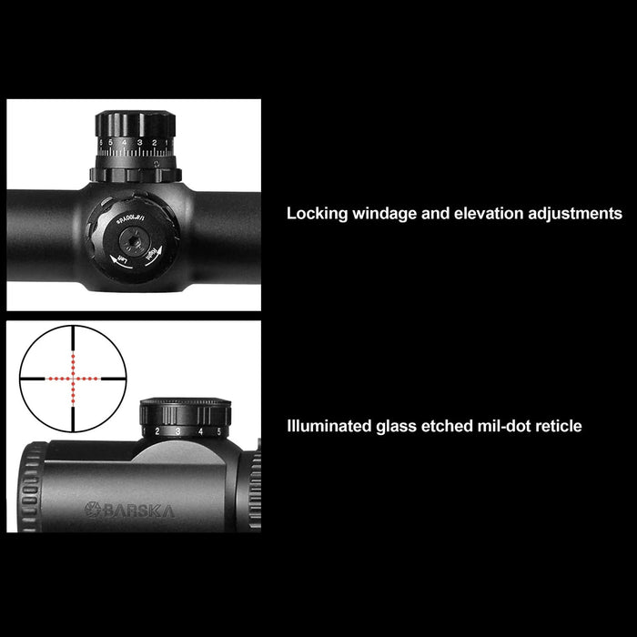 Barska 6-24x 60mm IR SWAT Rifle Scope Features
