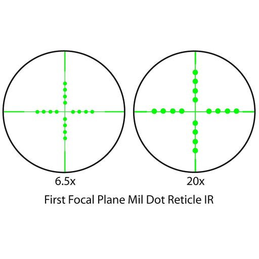 Barska 6.5-20x40mm IR Tactical Riflescope 6.5x and 20x First Focal Plane Mill-Dot Reticle 