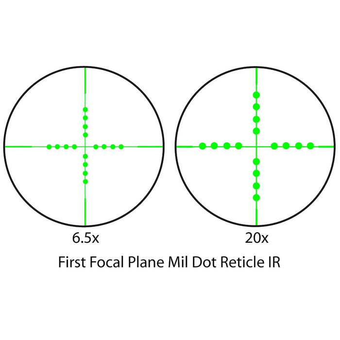 Barska 6.5-20x40mm IR Tactical Riflescope 6.5x and 20x First Focal Plane Mill-Dot Reticle 