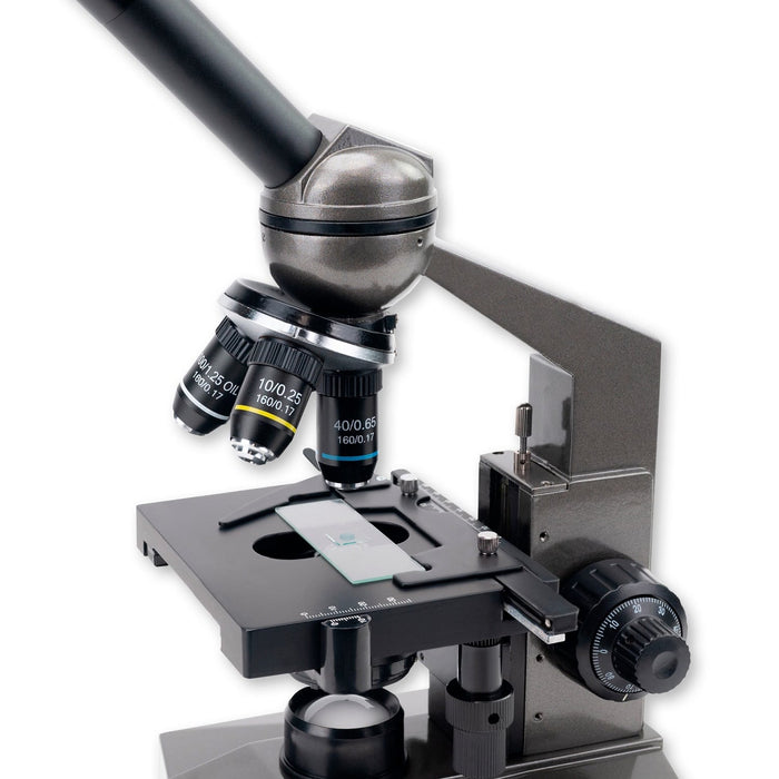Carson Intermediate 100x-1000x LED Compound Microscope with Mechanical Stage 3 Objective Lenses
