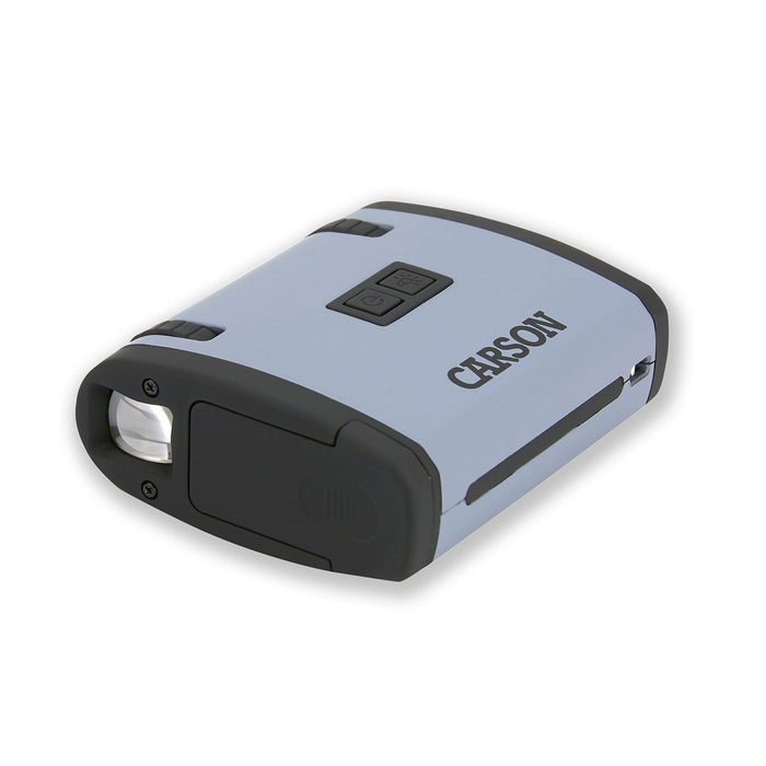 Carson MiniAura Digital Night Vision Monocular Under Profile of Body