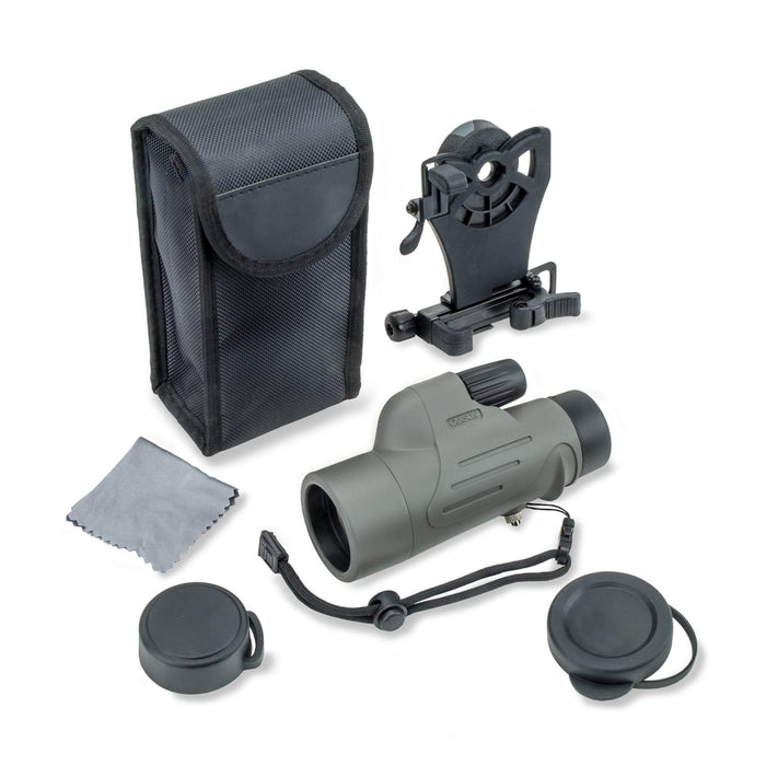 Carson MonoPix™ 8x42mm Monocular Smartphone Digiscoping Bundle Included Accessories