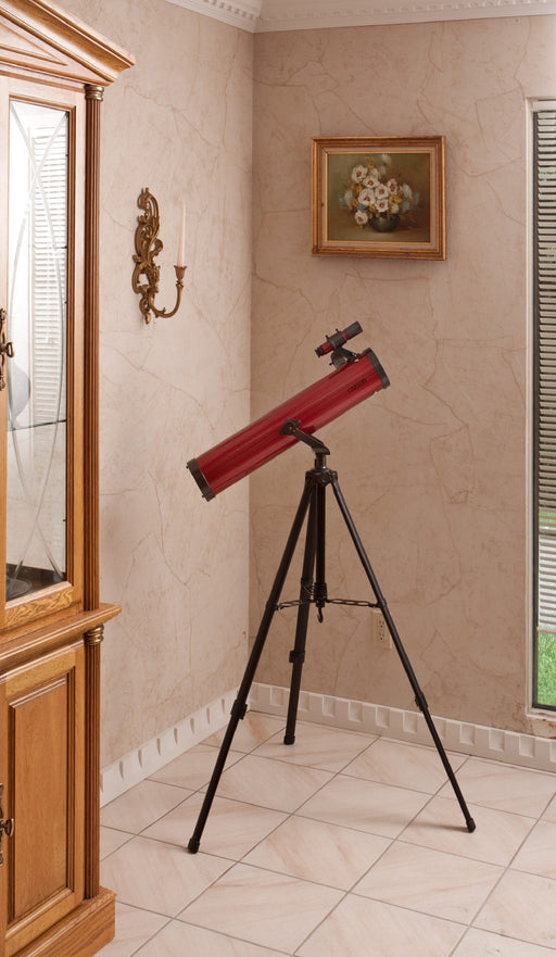 Carson Red Planet 35-78x76mm Newtonian Telescope with Digiscoping Adapter Indoors