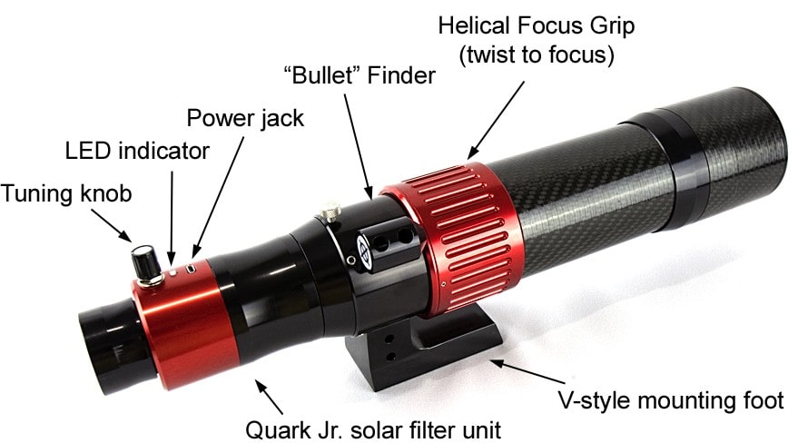 DayStar Solar Scout 60mm H-Alpha Dedicated Solar Telescope - Chromosphere Body Parts