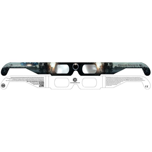 Daystar Aliens Are Among Us Style Funner Eclipse Solar Glasses Body Front and Back Profile