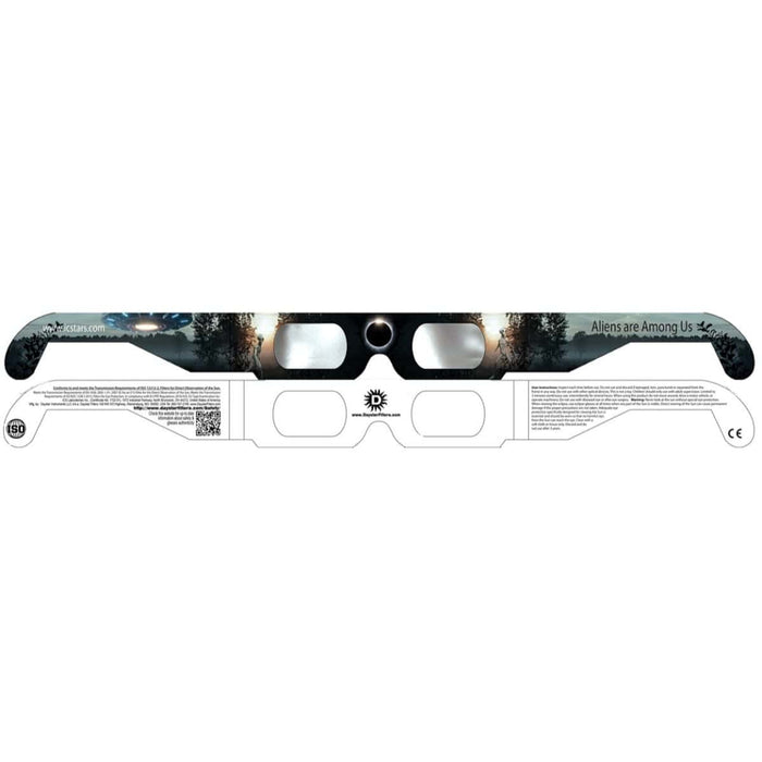 Daystar Aliens Are Among Us Style Funner Eclipse Solar Glasses Body Front and Back Profile