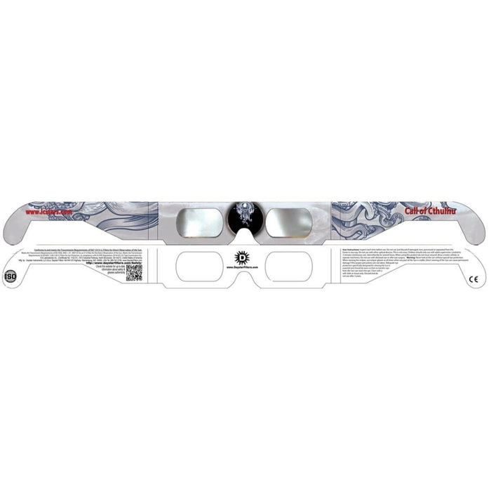 Daystar Call of Cthulhu Style Funner Eclipse Solar Glasses Body Front and Back Profile
