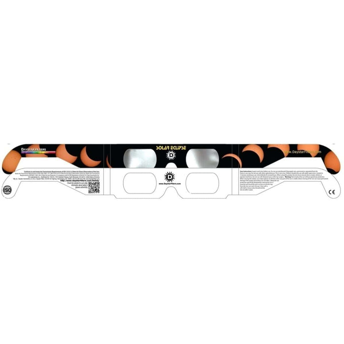 Daystar Solar Eclipse Style Eclipse Solar Glasses Body Front and Back Profile
