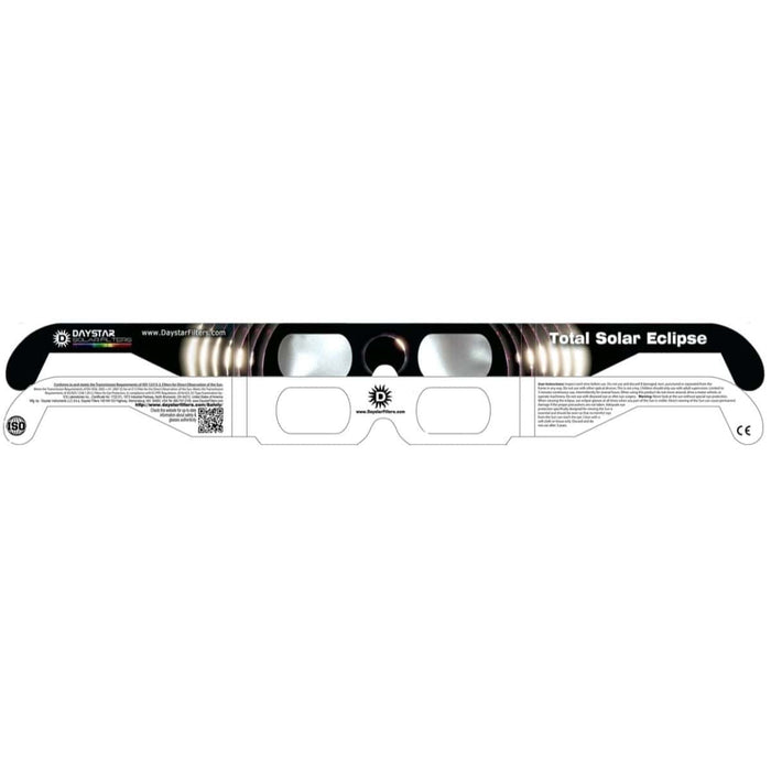 Daystar Total Solar Eclipse Style Eclipse Solar Glasses Body Front and Back Profile