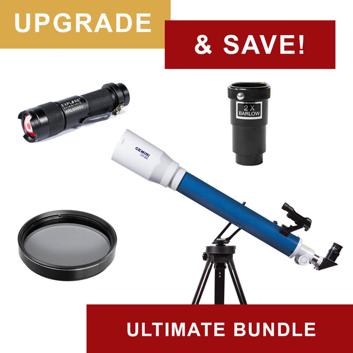 Explore One Gemini 70mm Refractor Telescope Ultimate Bundle