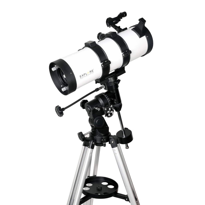 Explore Scientific 114mm Newtonian Reflector Telescope with Equatorial Mount Body Side View Profile 