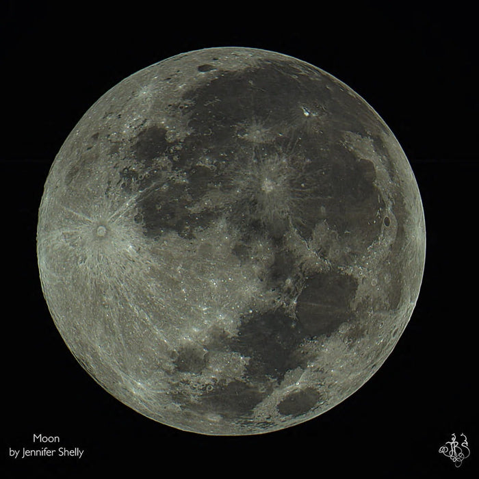 Explore Scientific 152mm David H. Levy Comet Hunter Maksutov-Newtonian Telescope - Detailed Lunar Surface and Full Moon Astrophotography Example