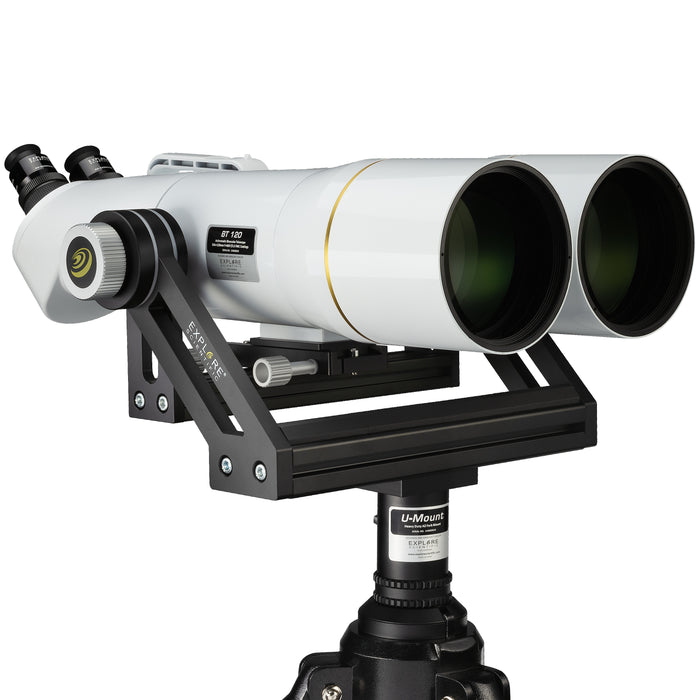 Explore Scientific 33x120mm BT-120 SF Large Binoculars with 62 Degree LER Eyepieces In Front U Mount Tripod