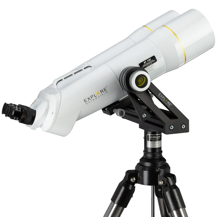 Explore Scientific 33x120mm BT-120 SF Large Binoculars with 62 Degree LER Eyepieces In Rear U Mount Tripod