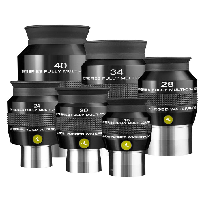 Explore Scientific 68° Series 34mm Waterproof Eyepiece Set of 68° Series Eyepieces