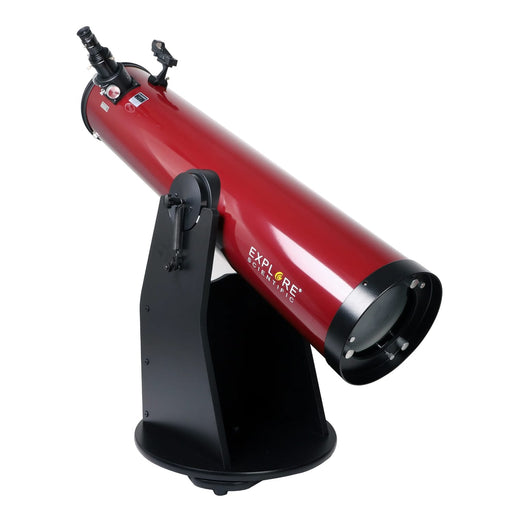 Explore Scientific 8-Inch Dobsonian Reflector Telescope in Red - Pointed Downward