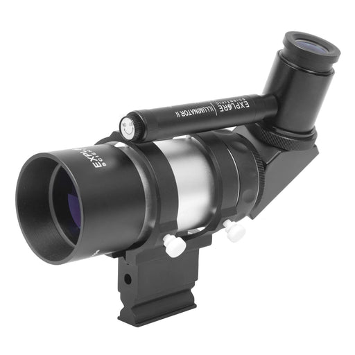 Explore Scientific 8x50mm Illuminated Polar Right Angle Finder Scope with Battery Life Illuminator II