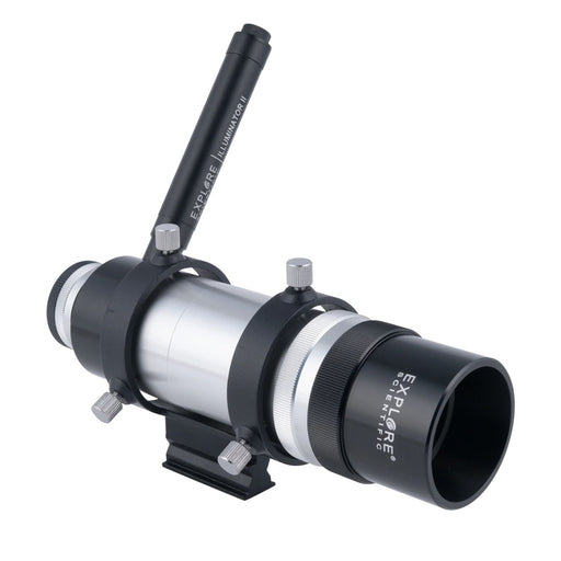 Explore Scientific 8x50mm Straight Through Illuminated Finder Scope with Bracket and Battery Life Illuminator II