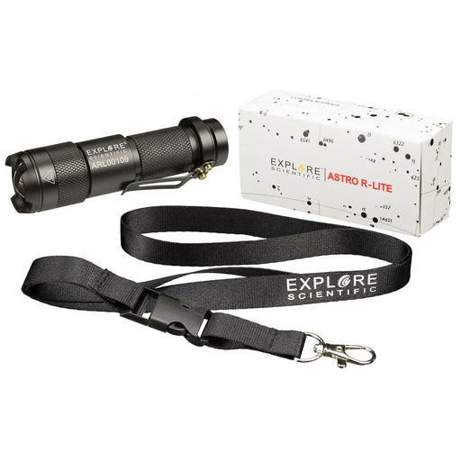 Explore Scientific Astro R-Lite Red Flashlight Body Neck Strap and Box