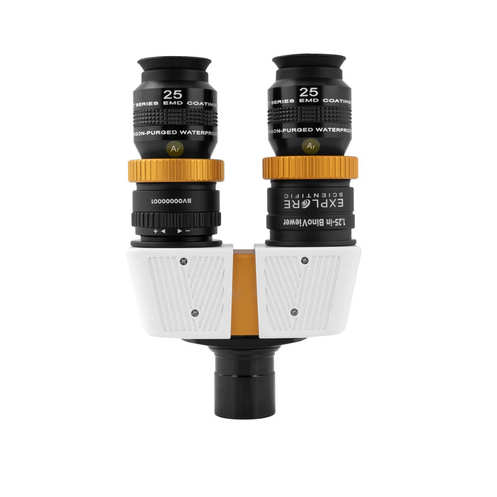 Explore Scientific BinoViewer for Telescopes with Waterproof Eyepieces Standing Straight