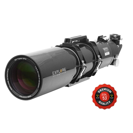 Explore Scientific ED140mm f/6.5 FPL53 Carbon Fiber Air-Spaced Triplet ED APO Refractor Telescope Premium Quality Certified