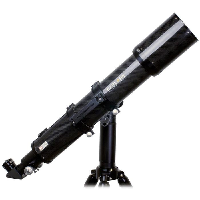 Explore Scientific ED152mm f/8 Carbon Fiber Air-Spaced Triplet Telescope Mounted on Tripod