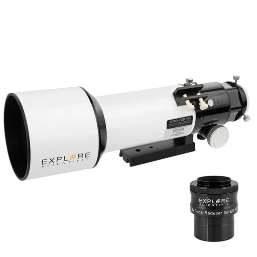 Explore Scientific ED80-FCD100 Air-Spaced Triplet Refractor Astrophotography Telescope and 0.8x Focal Reducer