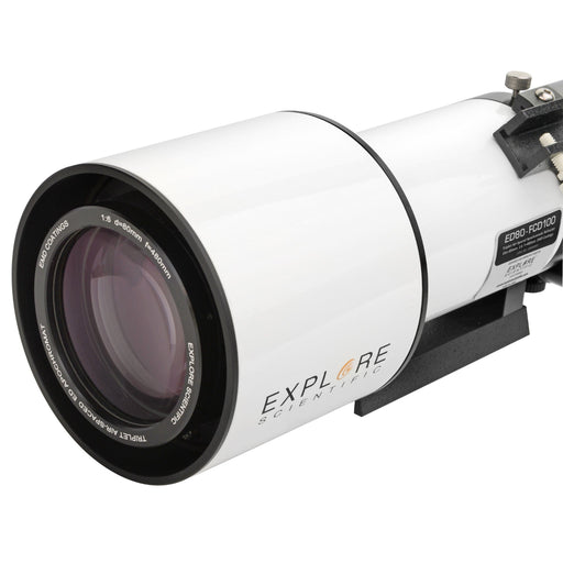 Explore Scientific ED80-FCD100 Series Air-Spaced Triplet Refractor Telescope and Field Flattener Objective Lens