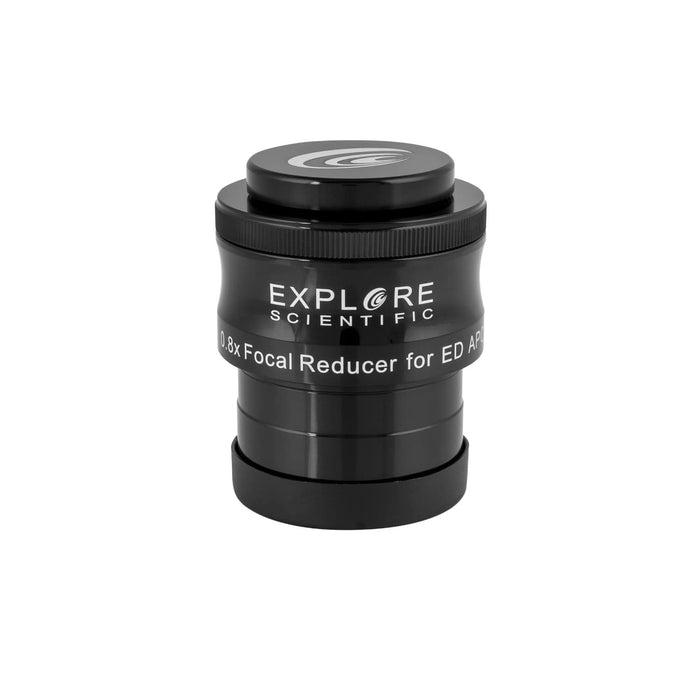 Explore Scientific ED80 Essential Series Air-Spaced Triplet Refractor Telescope 0.8x Focal Reducer with Cap