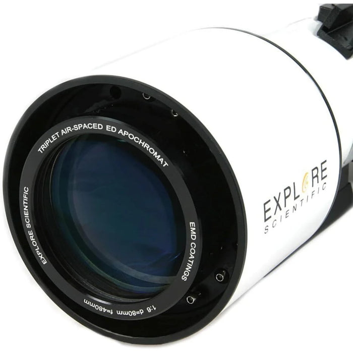 Explore Scientific ED80 Essential Series Air-Spaced Triplet Refractor Telescope Objective Lens