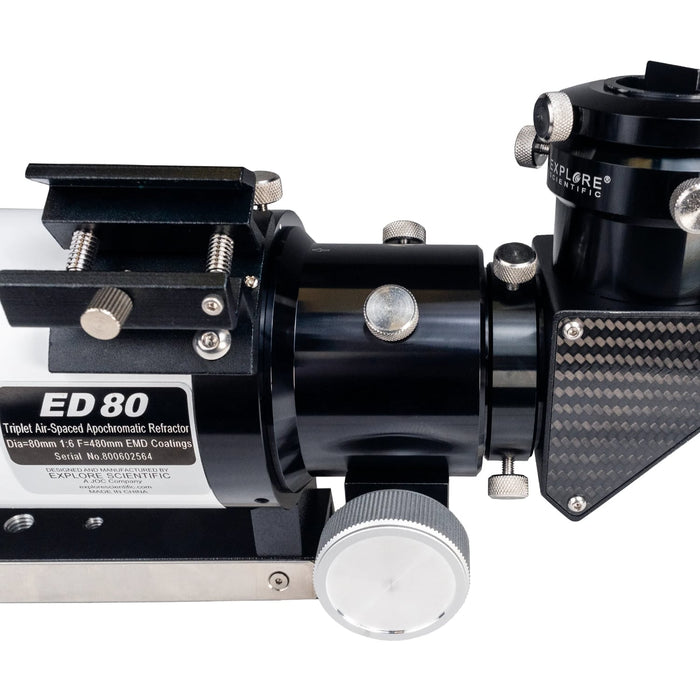 Explore Scientific ED80 Essential Series Air-Spaced Triplet Refractor Telescope Rack and Pinion Focuser