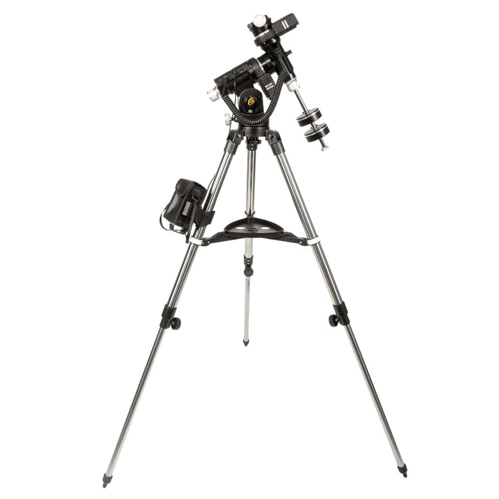 Explore Scientific ED80 Essential Series Air-Spaced Triplet Refractor Telescope with 0.8x Focal Reducer and iEXOS-100-2 PMC-Eight Equatorial Tracker System with WiFi and Bluetooth® Standing Up