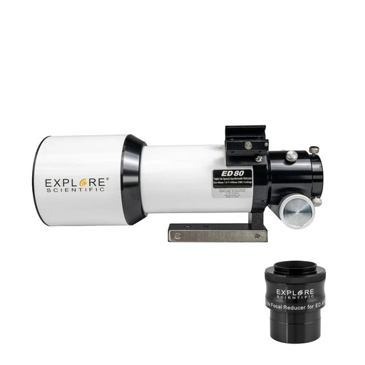 Explore Scientific ED80 Triplet Refractor with 0.8x Focal Reducer - Optical Tube and Focal Reducer