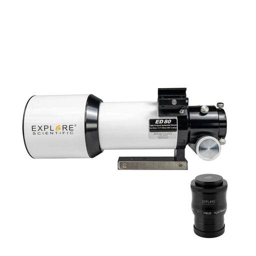Explore Scientific ED80 Triplet Refractor with Field Flattener - ED80 Optical Tube and Field Flattener