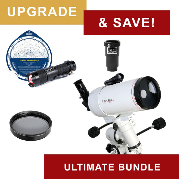 Explore Scientific FirstLight 100mm f/14 Mak-Cassegrain Telescope with EQ3 Mount Ultimate Bundle