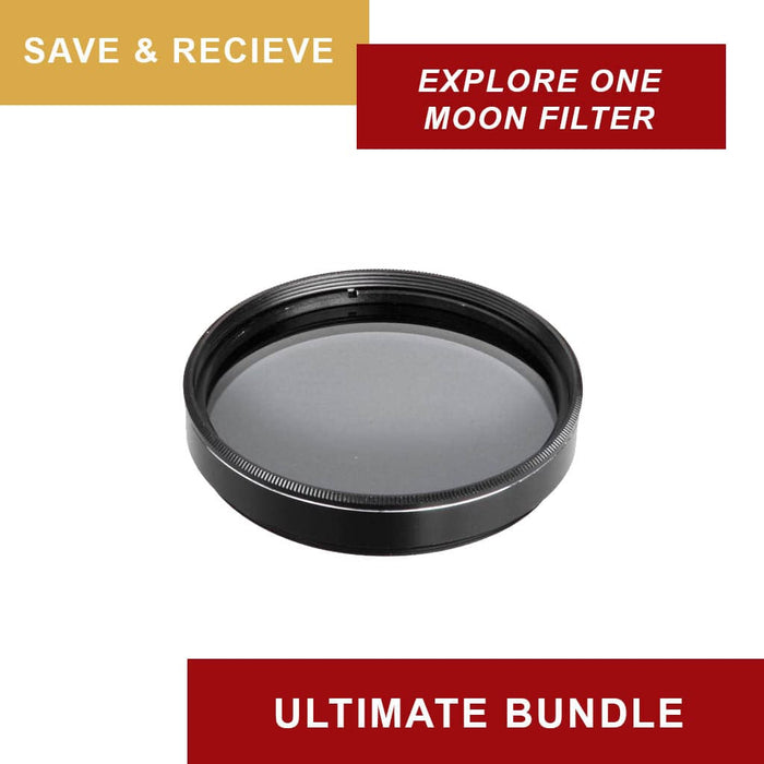 Explore Scientific FirstLight 102mm f/9.8 Doublet Refractor Telescope w/ EXOS EQ Nano Mount Ultimate Bundle Explore One Moon Filter