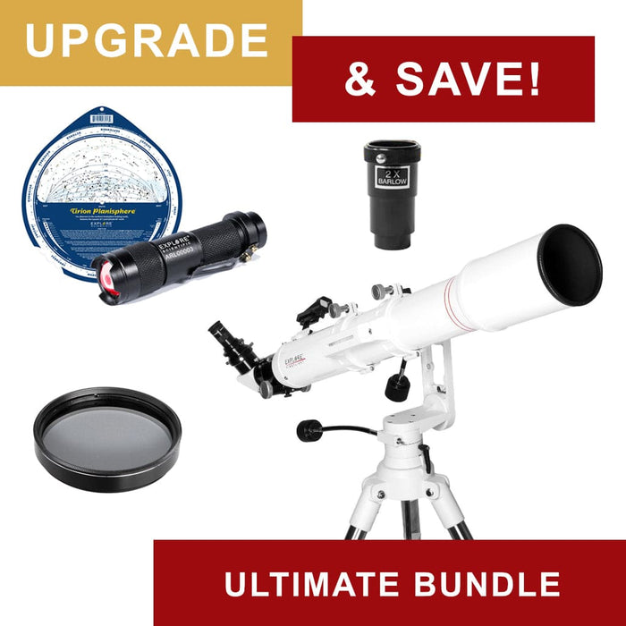 Explore Scientific FirstLight 102mm f/9.8 Doublet Refractor Telescope with Twilight I Mount Ultimate Bundle